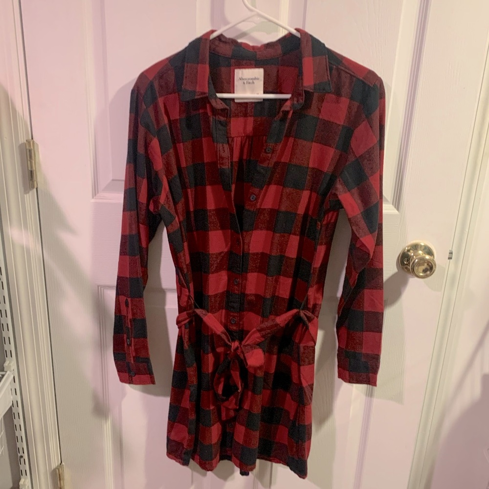 Abercrombie & Fitch Red and Black Plaid Dress